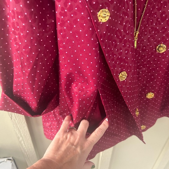 Chicos Size 2 red with pink polkadots raincoat - Picture 8 of 8